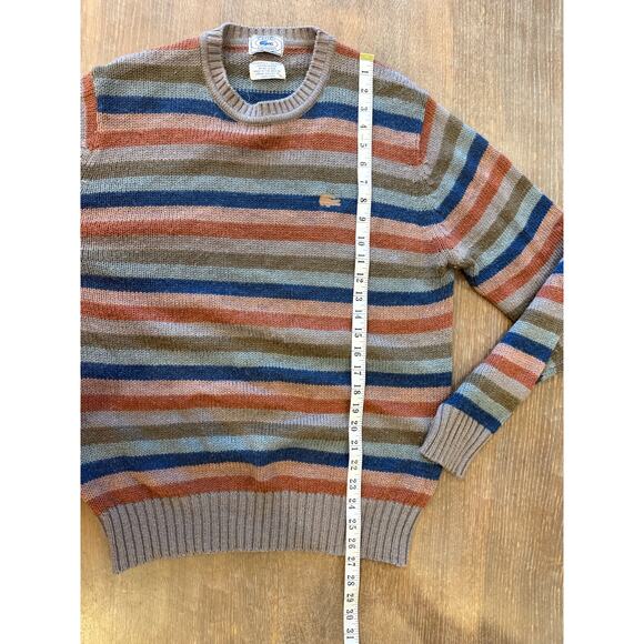 Vintage LACOSTE IZOD Striped Wool Blend Sweater Top Men size XL - Picture 6 of 7